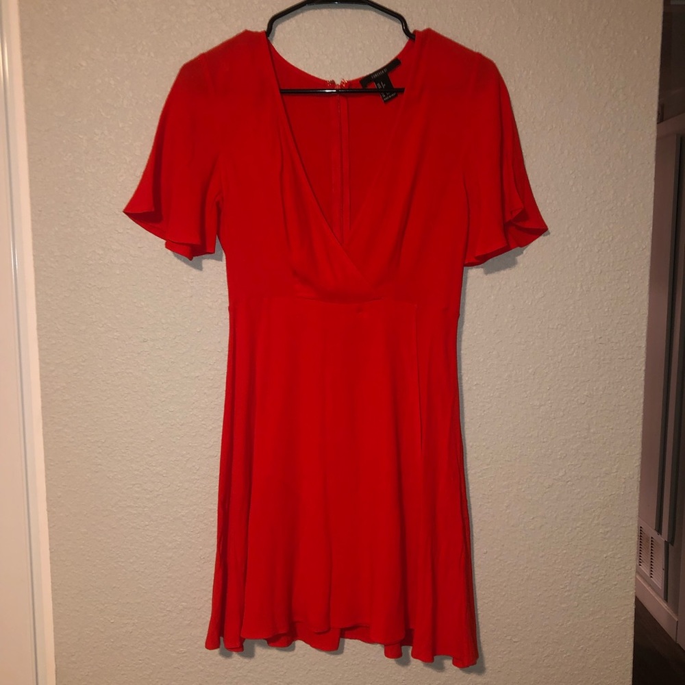 Red Forever 21 Wrap Dress